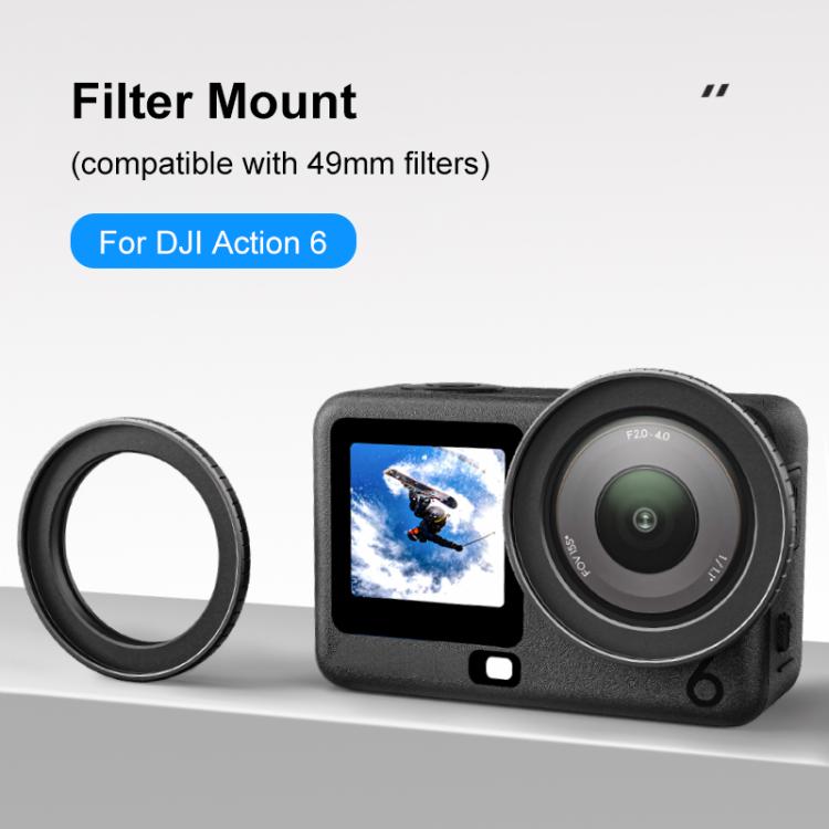 

For DJI Osmo Action 6 PULUZ Filter Holder Metal Protective Filter Frame (Black) чёрный