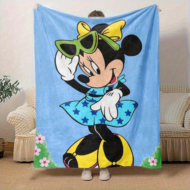 1pc Minnie Mouse Print Throw Blanket Soft & Cozy for Home Decor, Couch Cover, Outdoor Use, Travel