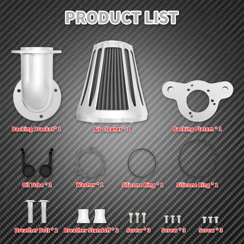 Motorcycle Chrome Air Cleaner Filter System Intake Kit For Harley Sportster XL 883 1200 48 72 Roadster Custom Super Low Iron