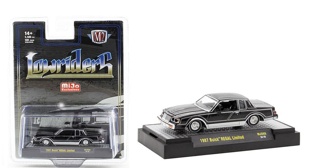 

M2 Machines Buick Regal 1987 Black Lowrider Regal Lowriders MiJo Exclusive Minicar 1/64 [Used] чорний