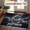 Custom Rug Scorpions Pattern Print Name Text Soft Non‑Slip Floor Carpet for Home Indoor Decoration