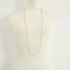 TIFFANY&Co. 750YG Elsa Peretti Pearl 12P By the Yard Necklace Yellow GoldUsed
