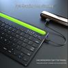 OLOEY Dual Bluetooth Wireless Silent Keyboard with Tablet Stand
