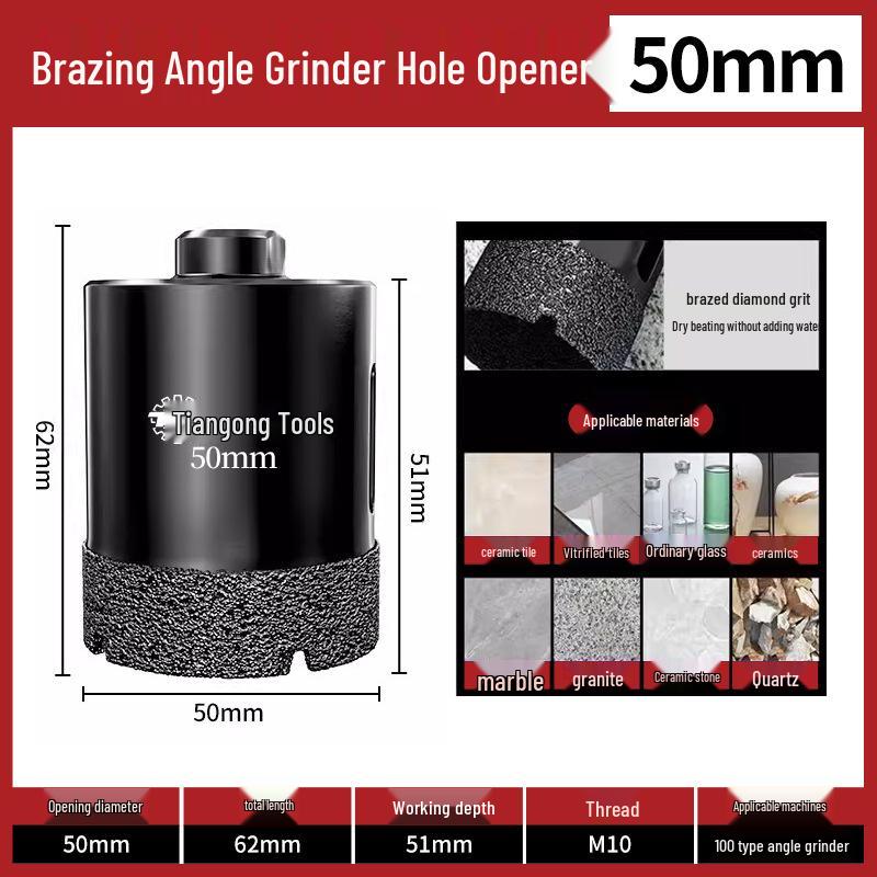 Tiangong Multi-Material Dry Drill Bit for Angle Grinders (Tile, Marble, Glass)