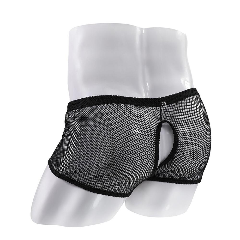 See Through Men Underpants Sexy Boxer Sheer Breathable Trunks