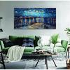 Painting Starry Night Gogh Poster Decorative Art Reproduction Canvas Room Decoration Wall Hanging Sofa Background Framed Finished Product (40x80cm