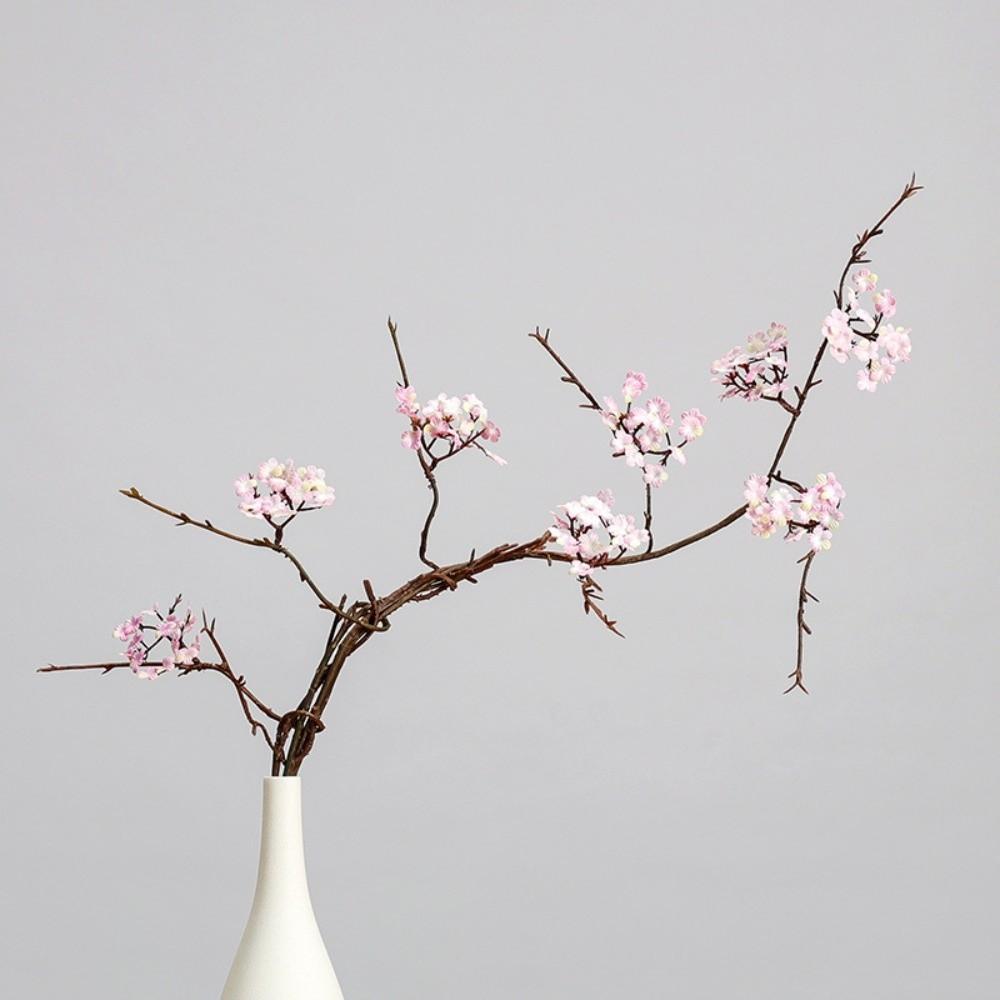 Pink Artificial Cherry Blossoms Flowers Real Touch Artificial Faux Plants  Home Decor