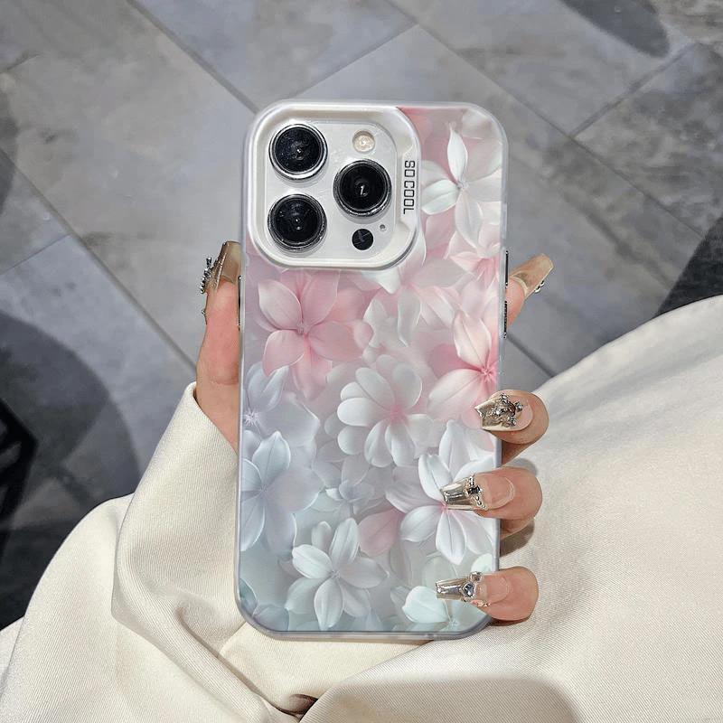 Elegant Pink Floral Phone Case For IPhone 17e Air 17 16e 16 Plus 15 Pro Max 14 13 12 11 Shockproof Protective Durable Cool Cover
