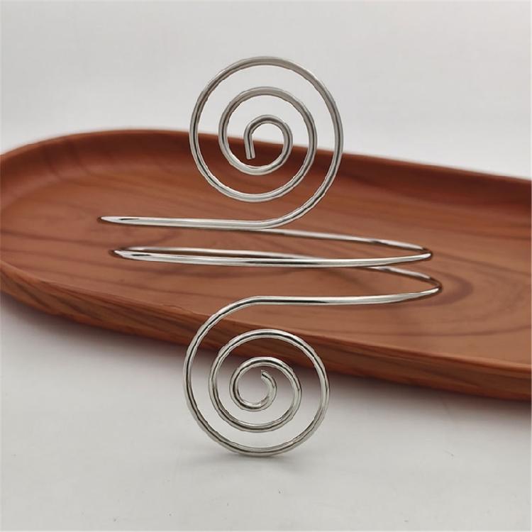 Coil Filigree Arm Chain Cuff Armlet Armband Open Bangle for Beach Arm Chain for Women Teenager Armlet Bangle