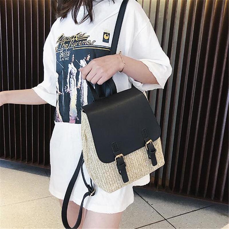 Borse donna maglieria paglia zaino estate a ragazza Rattan Zaini Bag  acquista in modo economico — spedizione gratuita, recensioni reali con foto  — Joom