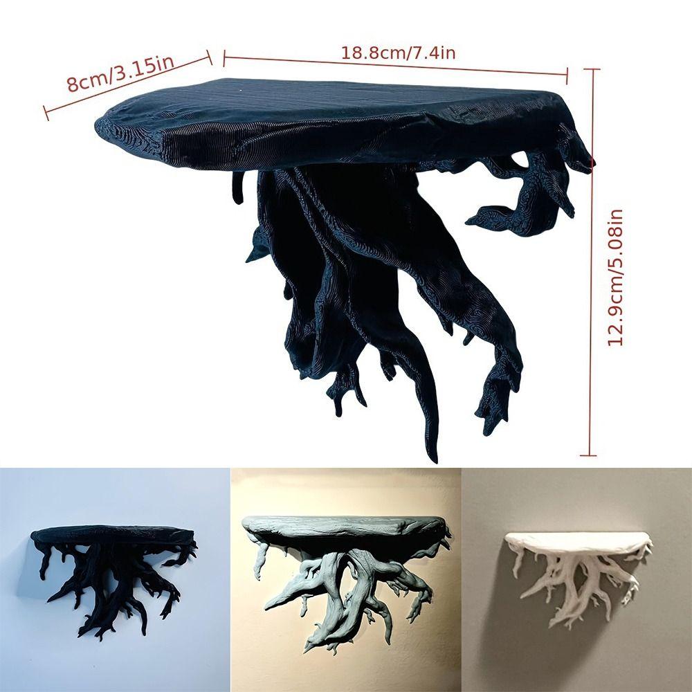 Plastic Tree Root Shaped Wall Rack 3D Printed Storage Stand Wall Mount Display Rack Bedroom Decor