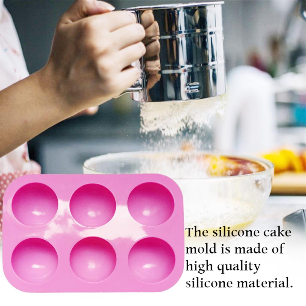 Molde para hornear pudín, molde de silicona con forma de media bola para pasteles, muffins, cupcakes, cubitos de hielo, herramienta para hornear