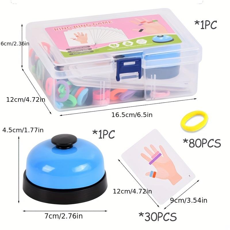 Kids Finger Ring Board Game Color Matching Toys Interactive Party Games Hand-eye Coordination Sensory Educational Toys For Child