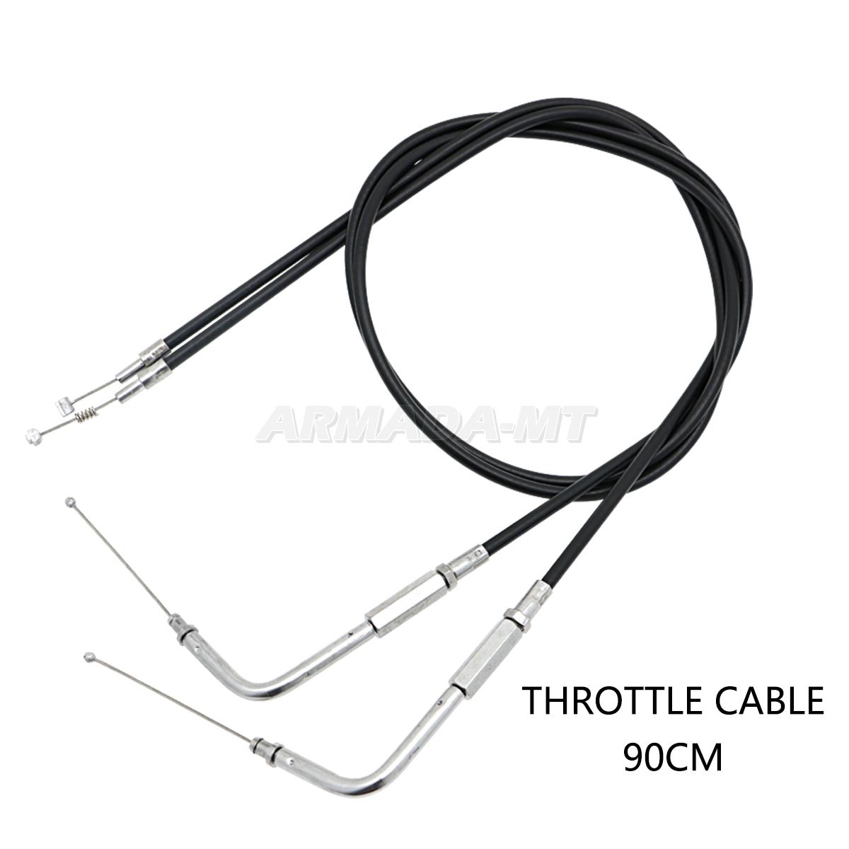 

For Harley Sportster Iron XL 883 1200 H XL883R P L C Dyna Softail Fat Boy Road King Lengthened Throttle Cable Wires Clutch Line Throttle 90cm