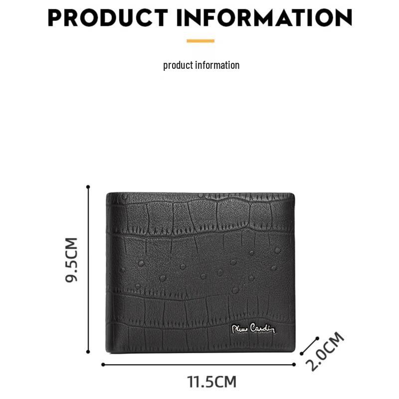 Pierre Cardin Echtes Ledergürtel- und Geldbörsen-Set für Herren