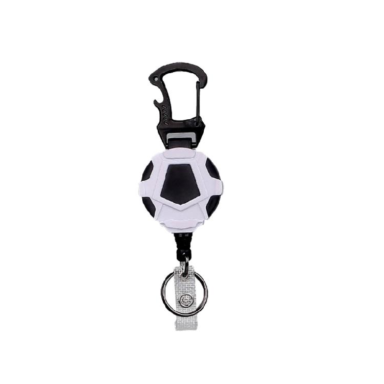 Retractable Keychain Badges Holder with 35.43inch Steel Retractable Cord Keychain Tool Steel Wire Rope Buckles Key Holder белый