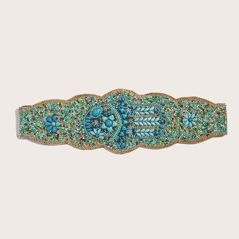 Beaded Waist Bohemian Sash With Handcrafted Shell Embellishments For Women Elegant Fashion