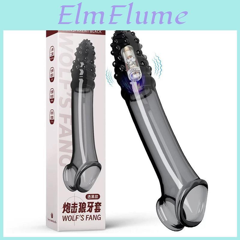 Cock Extender Ring Elasticity High Reusable Penis Sleeve With Vibrator Penis Ring Soft Dick Enlarger For Couples Reusable Condom