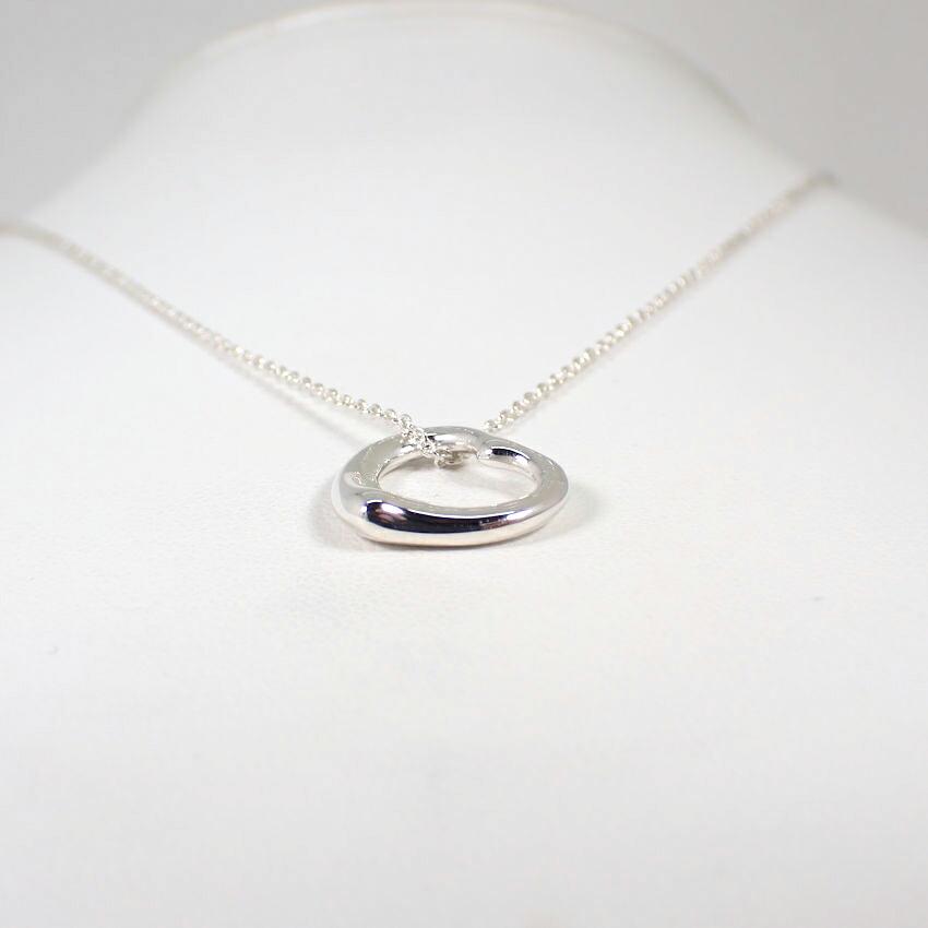 [Used] TIFFANY/Tiffany 925 Open Heart Pendant/Necklace/j62-3