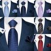 Elegant 8cm Wide Jacquard Tie Set with Cufflinks, Pocket Square & Gold Ring - Perfect for Business, Weddings, and Banquets