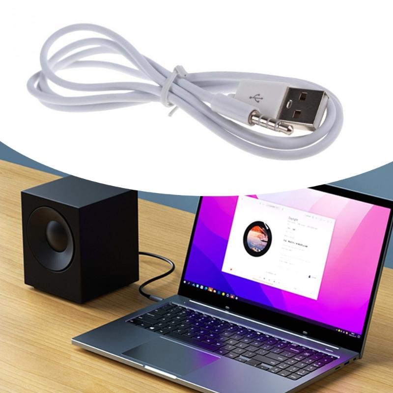 Universal USB To 3.5mm Audios Cable Syncing & Charger Cable For Devices And Devices 1M