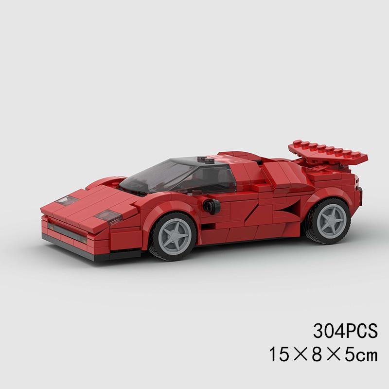 MOC Speed Super Auto da Corsa Blocchi Polizia Pickup Rally Veicolo Sportivo Modello da Corsa Mattoncini da Costruzione Città Tecnica Regalo di Natale Giocattolo