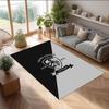 Leeds United Voetbal Print Kristalfluweel Tapijt, Comfortabel Waterabsorberend Antislip Binnen Vloerkleed