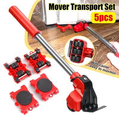 5 Teile/satz Heavy Duty Möbel Heber Mover Roller mit Rad Bar Moving Gerät Hebe Helfer Möbel Moving Transport Werkzeug