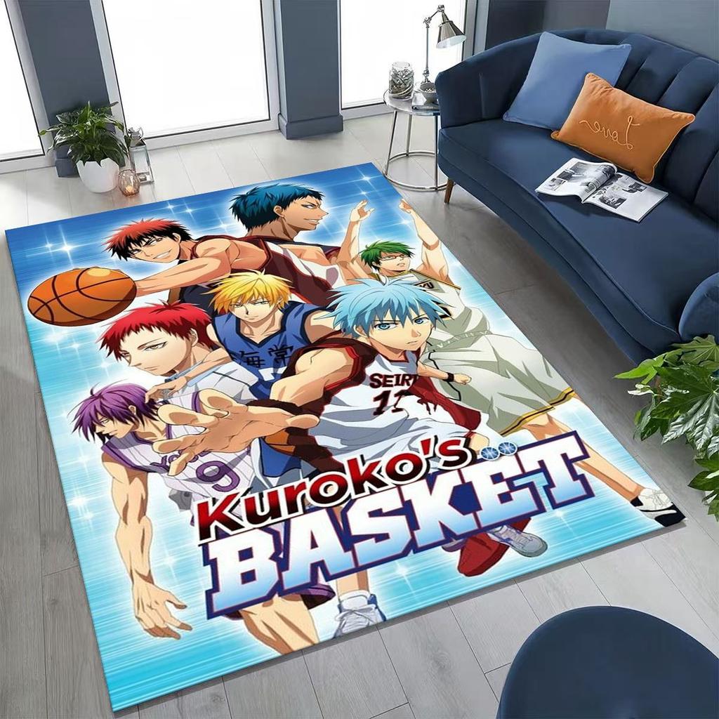 Anime Kuroko's Basketball Cartoon Art Carpet Rug for Bedroom Living Room Sofa Home Doormat Decor,Large Kid Non-slip Floor Mat