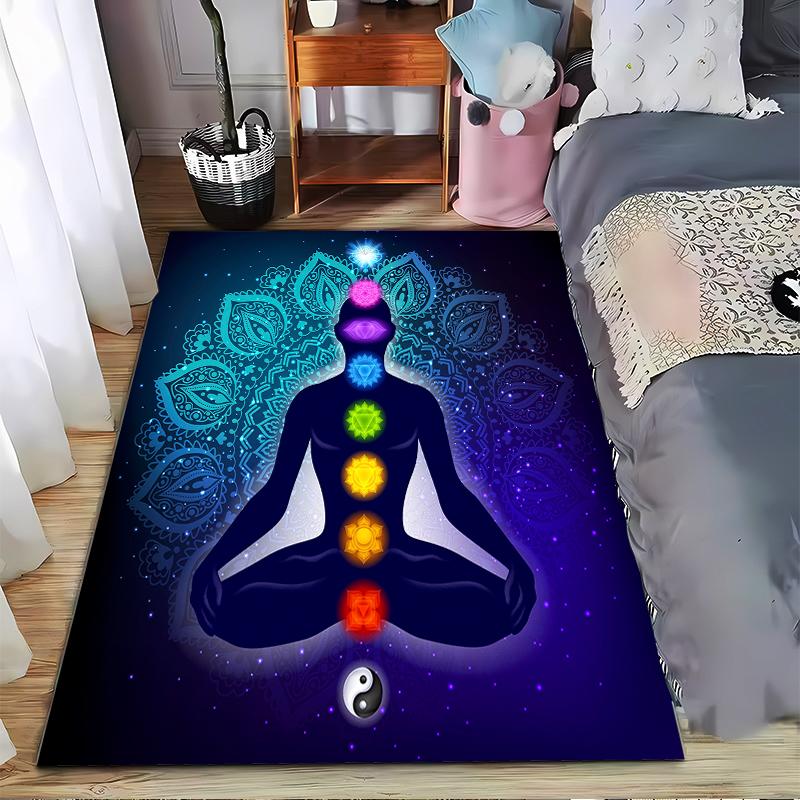 

Meditation Chakra Carpet with Symbolic Colors Suitable for use as an anti-slip game mat for living room and bedroom sofas 40x60cm( 15x23in )