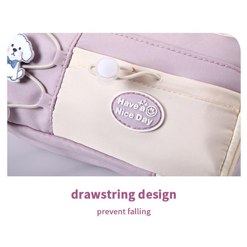 Simple Large Capacity Student Pencil Case Multi-Layer Flip Style Cute Pencil Pouch Ins Canvas Gel Pen Organizer Kids