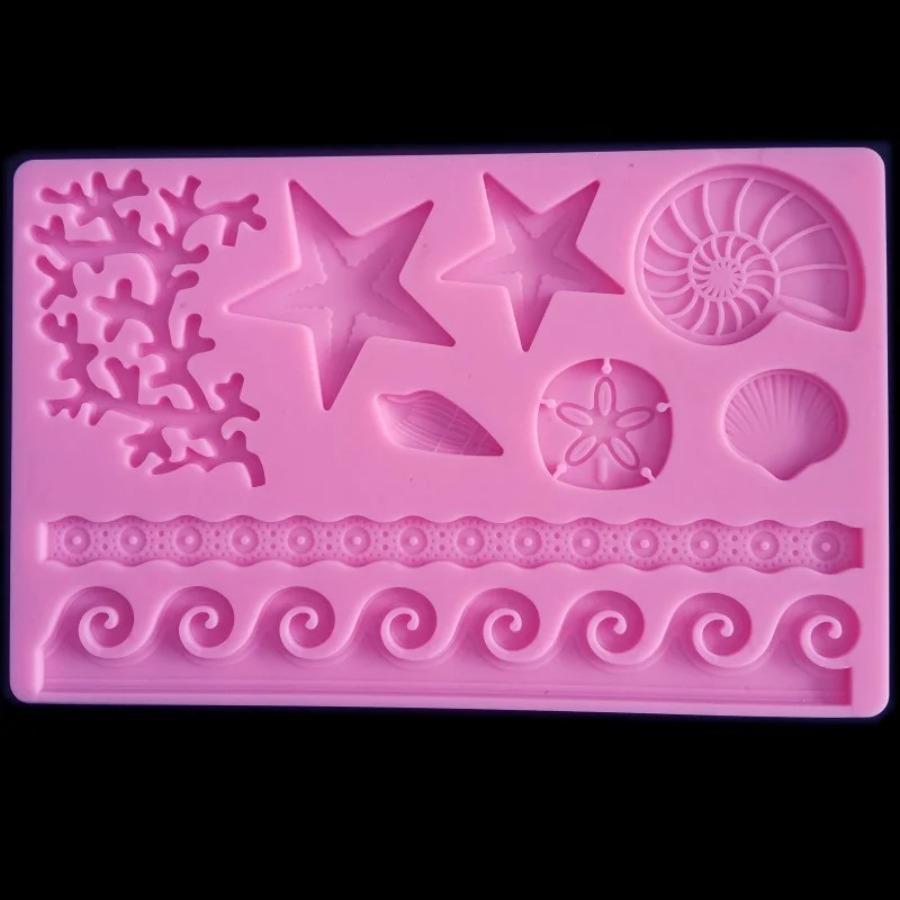 Large Size Sea Life Shell Shape Fondant Mold Silicone Mold Cake Mold DIY Cake Decorating Tools Bakeware Baking Molds