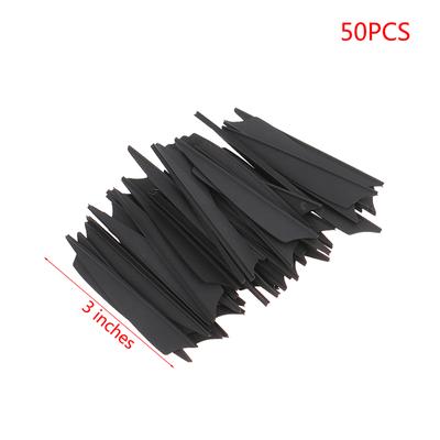 50шт охота стрельба из лука перья стрельбы из лука резать флетчина резиновая лопасти стрела