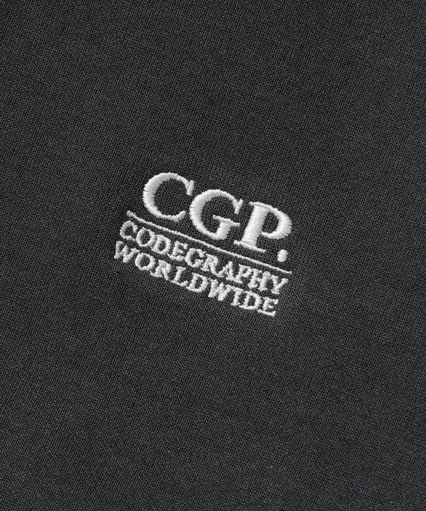 Veste zippée à logo carré CGP - Charbon