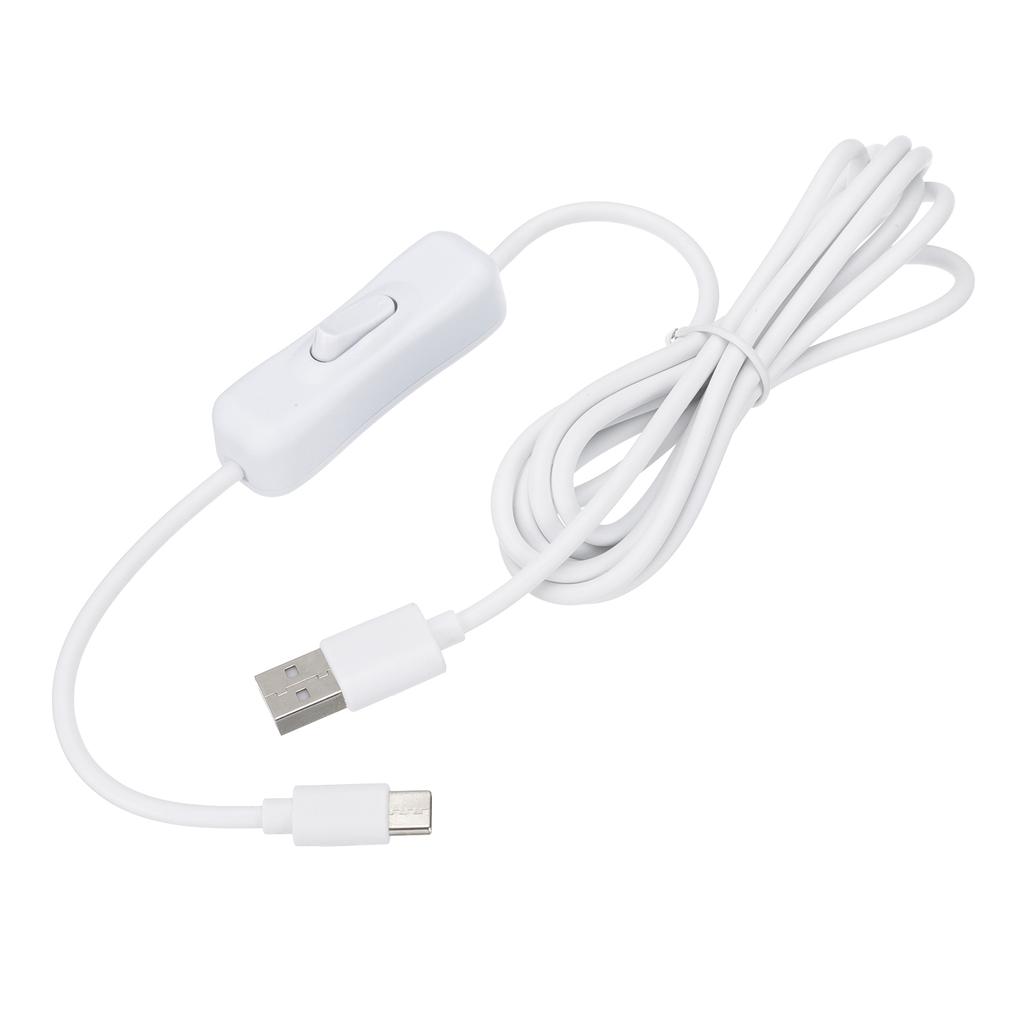 1/2Pcs 1/1.5/2m USB Extension Cable with on Off Switch Type C to USB Male Data Support Power Supply Cord 4Core Wire for Lamp Fan