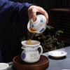 Haofeng Honeycomb Blue and White Porcelain Tea Set