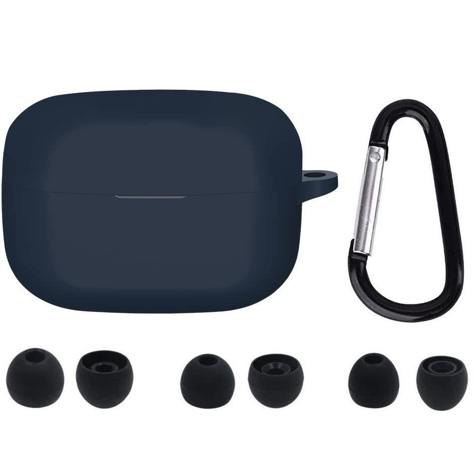Shock-proof and scratch-proof storage case with carabiner Charging while attached S S S Silicone S LinkBuds LinkBuds Includes 3 pairs of earpieces