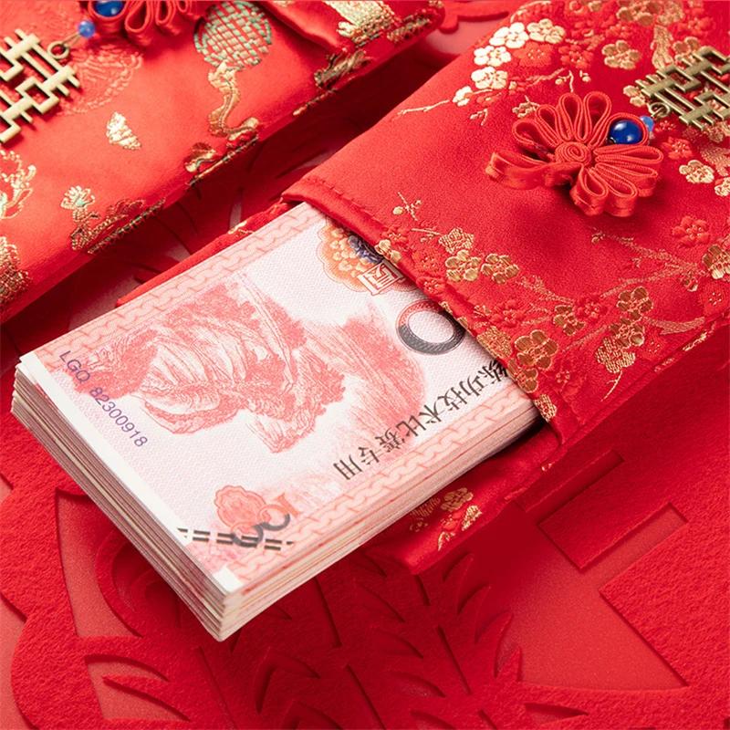 Chinesische Knotenstickerei Roter Umschlag Verlobungsgeschenk Hochzeit Frühlingsfest Beste Wünsche Chinesische Hochzeit Neujahr Rote Umschläge