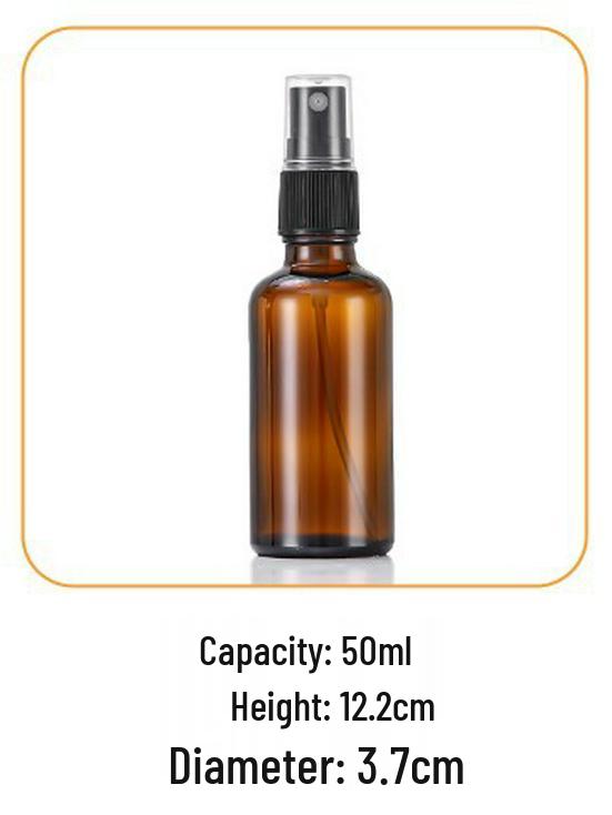 Brown Glass Spray Bottle, 5-100ml, Essential Oil & Hydrating Refill, Portable Press-type Sample Bottle