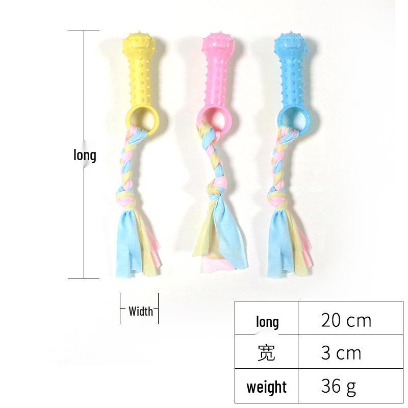 Eco-Friendly Indestructible Pet Dog Toys - Bite-Resistant Cotton Rope Fabric Molar Strips