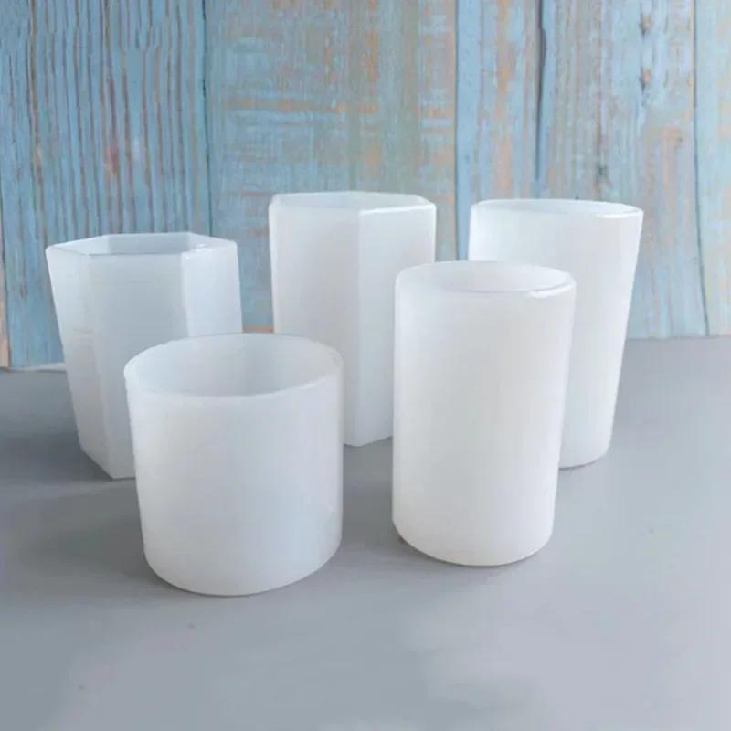 3D Cylinder Shape Candle Silicone Mold DIY Cented Candle Soap Mould Craft Gift Making Plaster Resin Wax Homemade Decoration