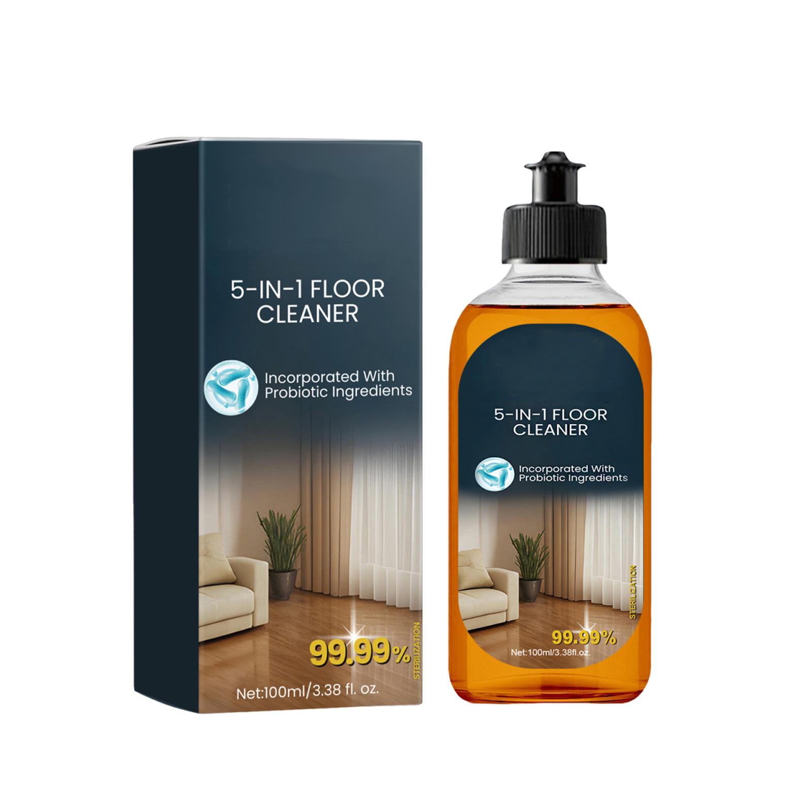 

100ml Floor Cleaner & Hardwood Surface Wax – -Action & Oil For Natural Finish, Ideal For Home, Kitchen, & Bathroom One Size