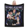 Hongjoong 90s Ateez Kpop Band Blankets Coral Fleece Plush Summer Portable Thin Throw Blankets for Bed Couch Bedspreads