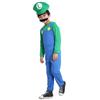 Klassisches Super Mario Kostüm für Kinder, Party Chili, Rollenspiel, Karneval, Weihnachten, Halloween, mit Hut und Bart, Grün, Größe S, 3-4 Jahre