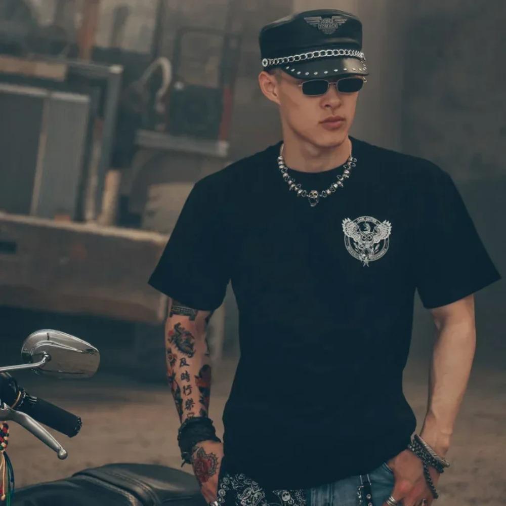 Men's T-shirt Graphic Clothes Trashy Y2k Male Tee Shirts Goth Grunge Streetwear Muscles Top Motorcycle Stylish Original S Cool