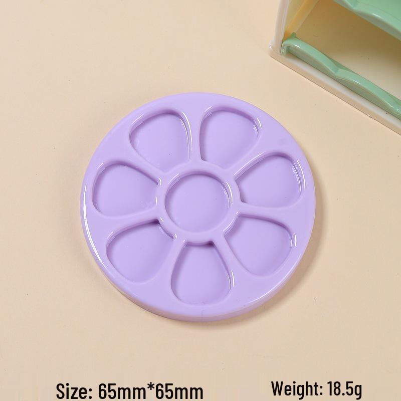 Cartoon Flower Round Plate Handmade Resin Accessories for DIY Crafts and Jewelry
