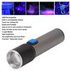 Uv Led Flashlight Blacklight Flashlights Torches 395nm Violet Ultraviolet Aluminum Portable 3-light-modes Usb Recharge Detection