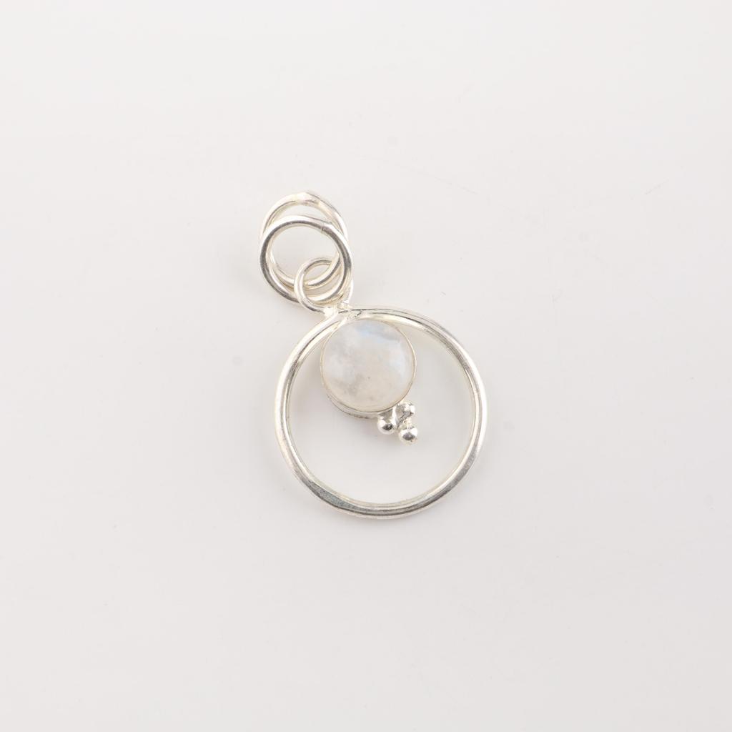 Rainbow Moonstone Gemstone 925 Sterling Silver Handmade Jewelry Designer Pendant 1.2" For Wedding Gift PP-68-29