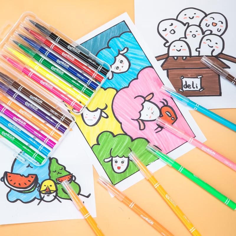 Deli 70680 Soft Brush Tip Watercolor Pens
