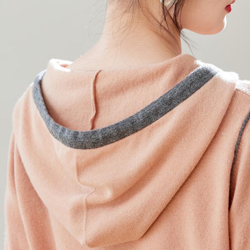 Srcr Women's 100% Wool Hooded Knit Sweater